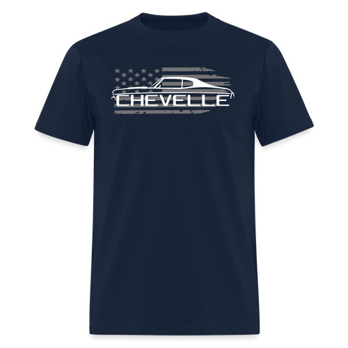 USA Flag Vintage Chevelle T-Shirt - navy