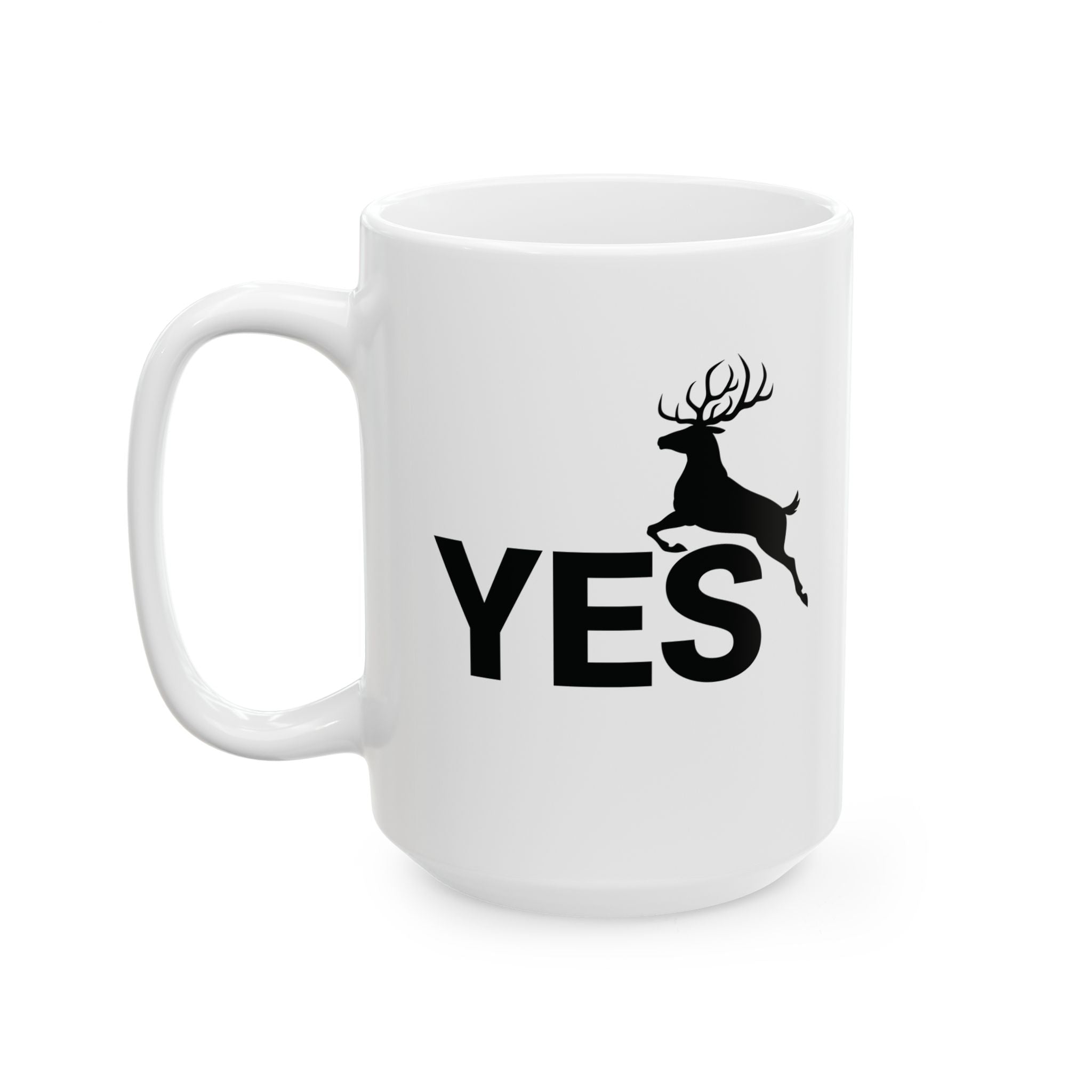 Yes Deer Funny Pun Coffee Mug - Husband & Wife Gift