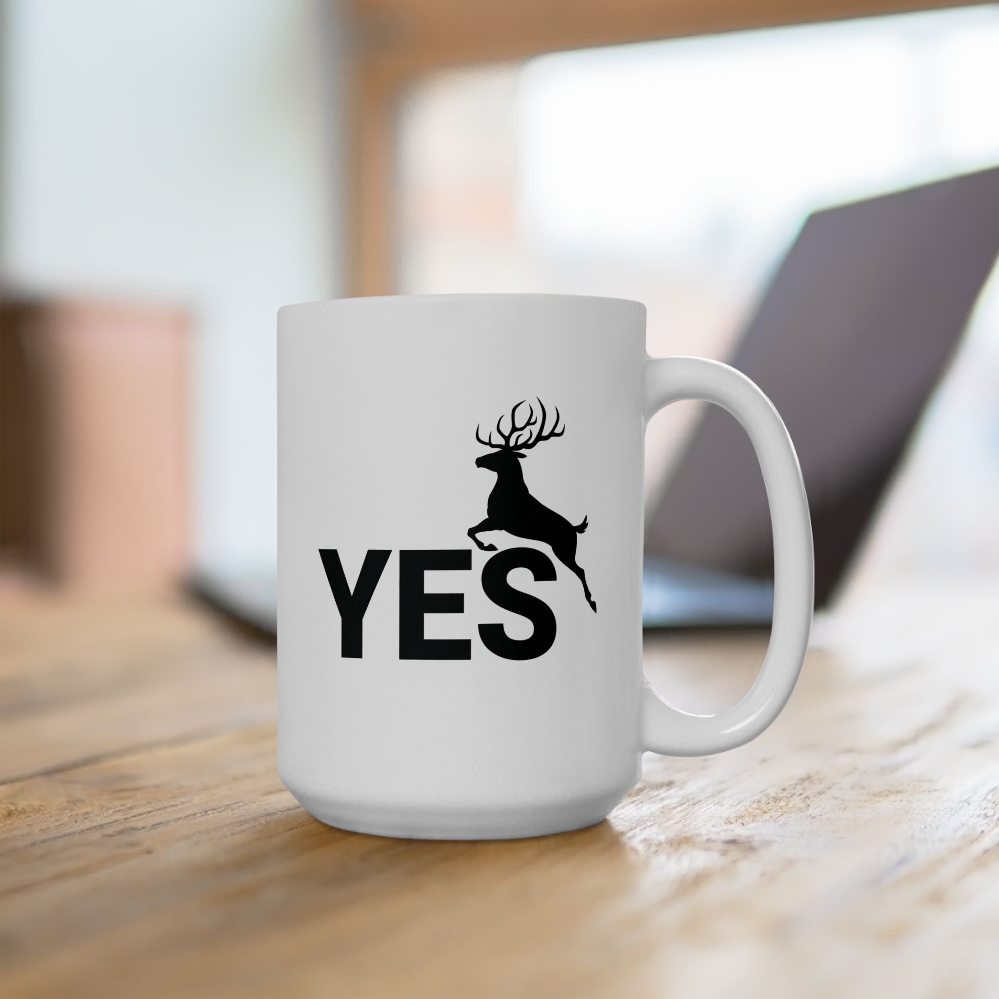 Yes Deer Funny Pun Coffee Mug - Husband & Wife Gift