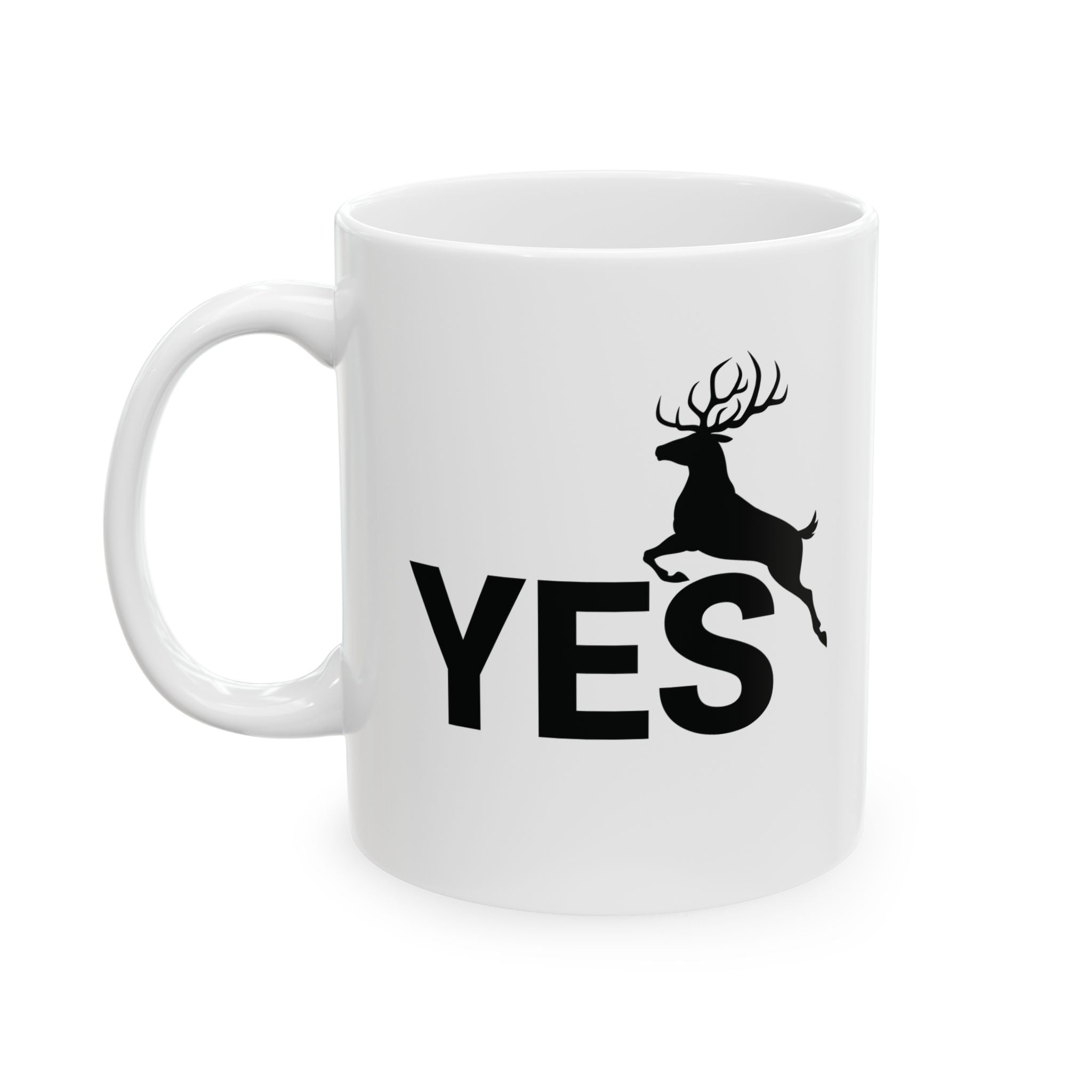 Yes Deer Funny Pun Coffee Mug - Husband & Wife Gift