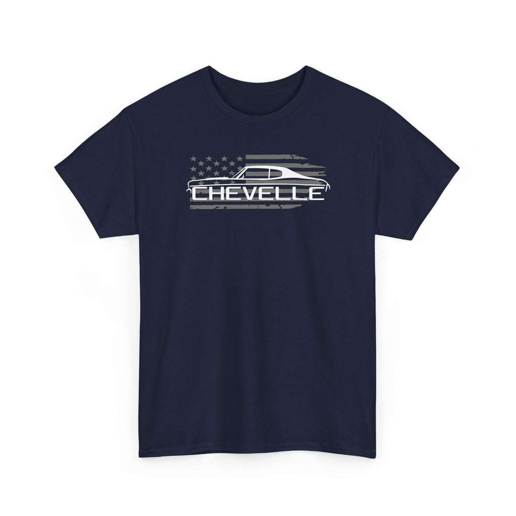 Chevelle Muscle Car  American Flag T-Shirt