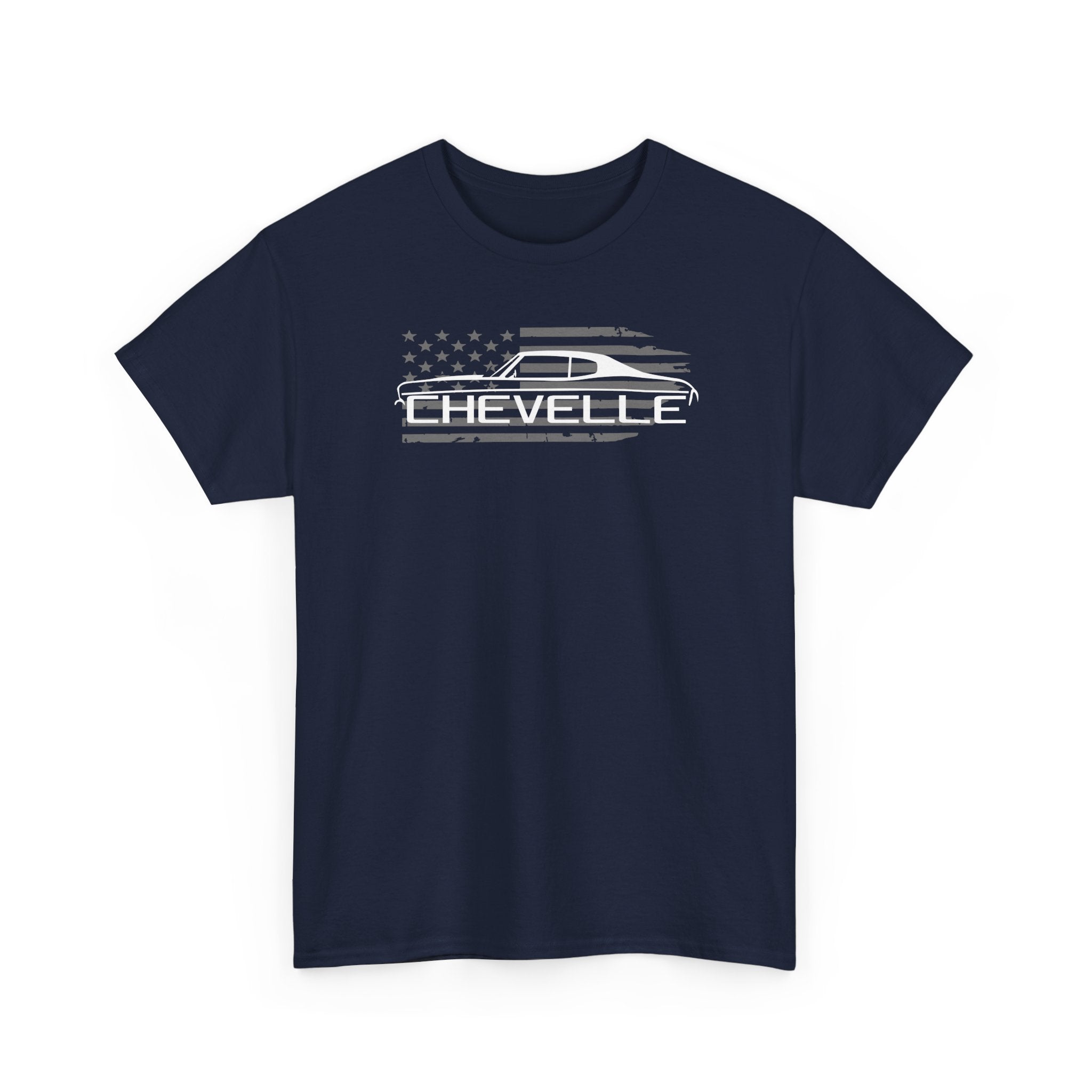 Chevelle Muscle Car  American Flag T-Shirt