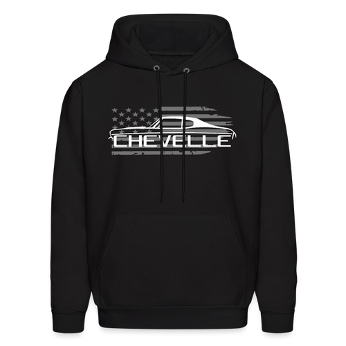 USA Flag Chevelle Hoodie - black