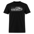 USA Flag Vintage Chevelle T-Shirt - black