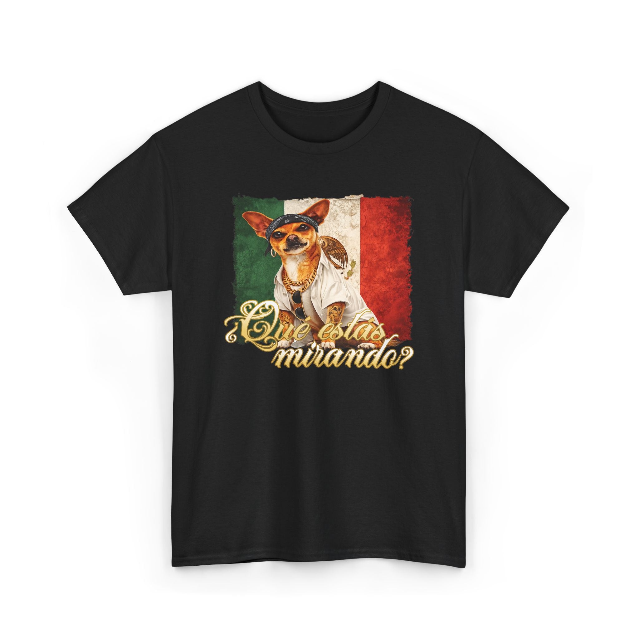 Chihuahua Attitude Mexican Flag T‑Shirt
