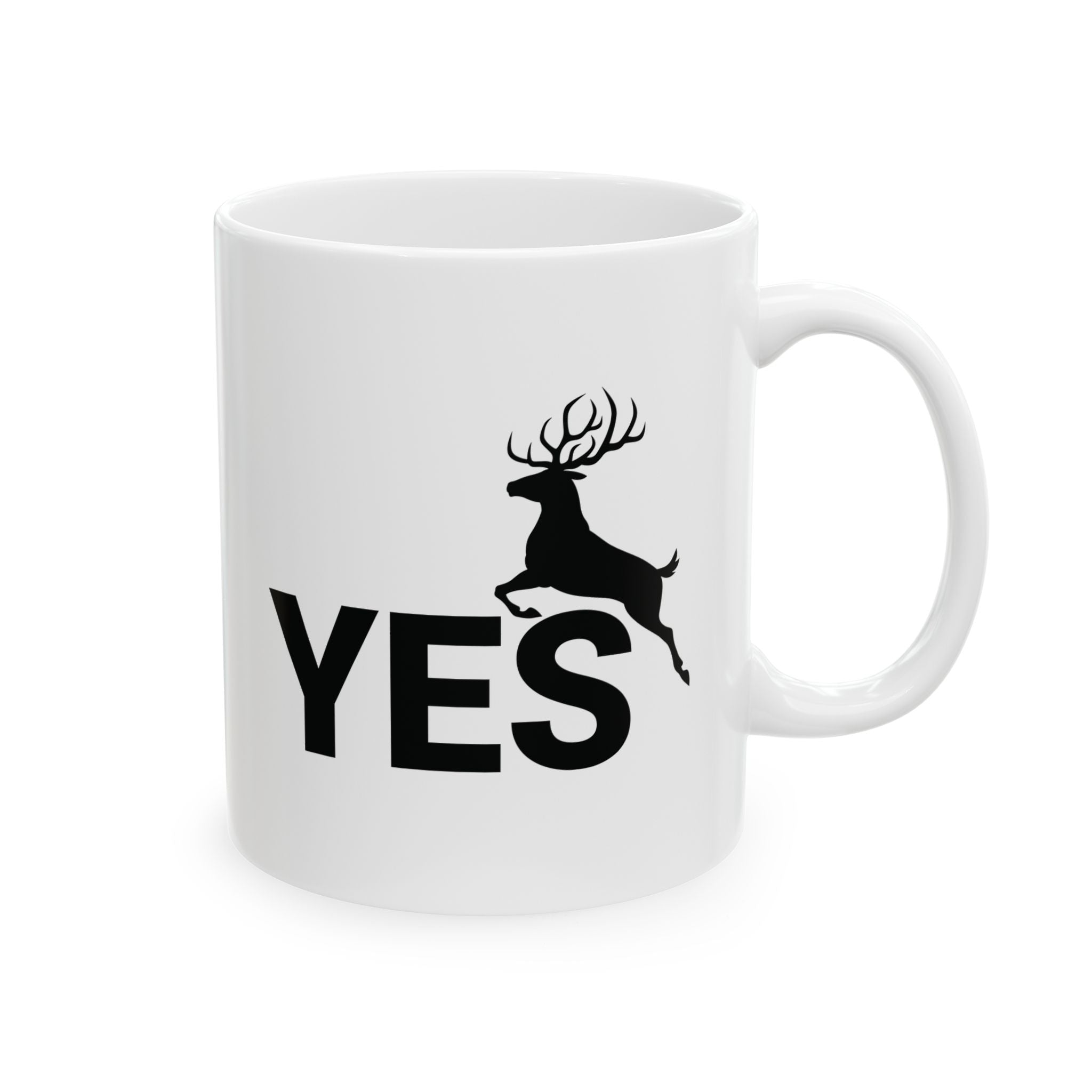 Yes Deer Funny Pun Coffee Mug - Husband & Wife Gift