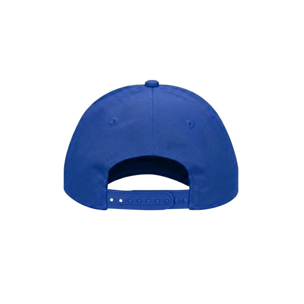 White Camaro Embroidered Silhouette Royal Blue Snapback Cap