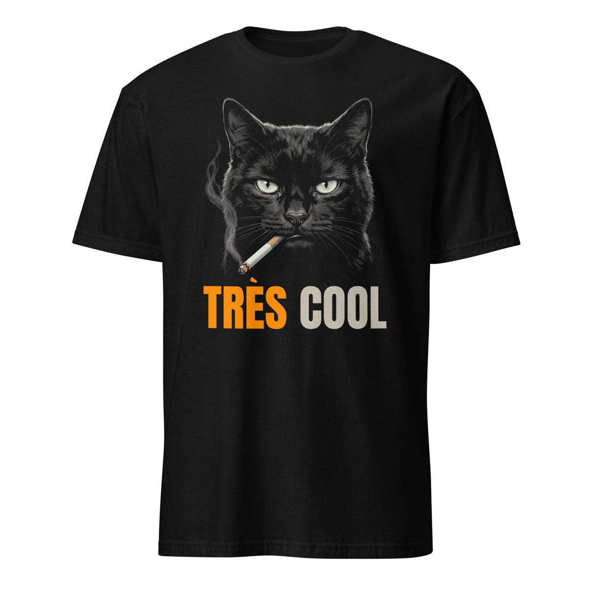 Très Cool Black Cat T-Shirt | Edgy Graphic Tee | Shirt For Men 