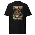 Black Sunday Is For Watching Football graphic t-shirt with football players and bold text design